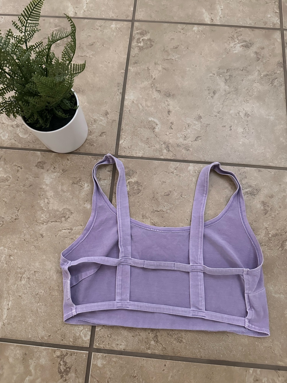 PURPLE CAGE BACK TOP - Picture 2 of 5